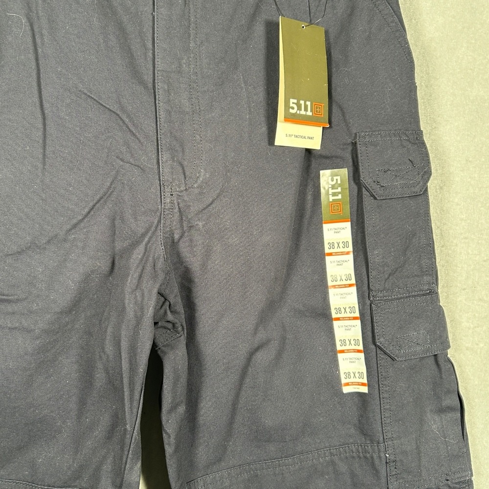 5.11 Tactical Pants Mens 38x30 Dark Navy Blue Solid Relaxed Fit Cargo Utility - Picture 5 of 12